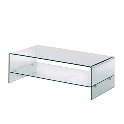 Wohnzimmer Glastisch Mit Ablage - Delbra