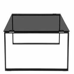 Wohnzimmertisch Aus Rauchglas & Metall - Panales -Bouquet-shop wohnzimmertisch aus rauchglas metall in schwarz zwei formate panales 03