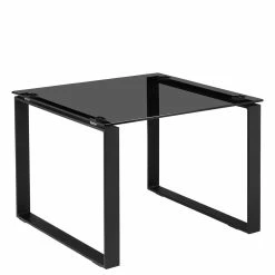 Wohnzimmertisch Aus Rauchglas & Metall - Panales -Bouquet-shop wohnzimmertisch aus rauchglas metall in schwarz zwei formate panales 04