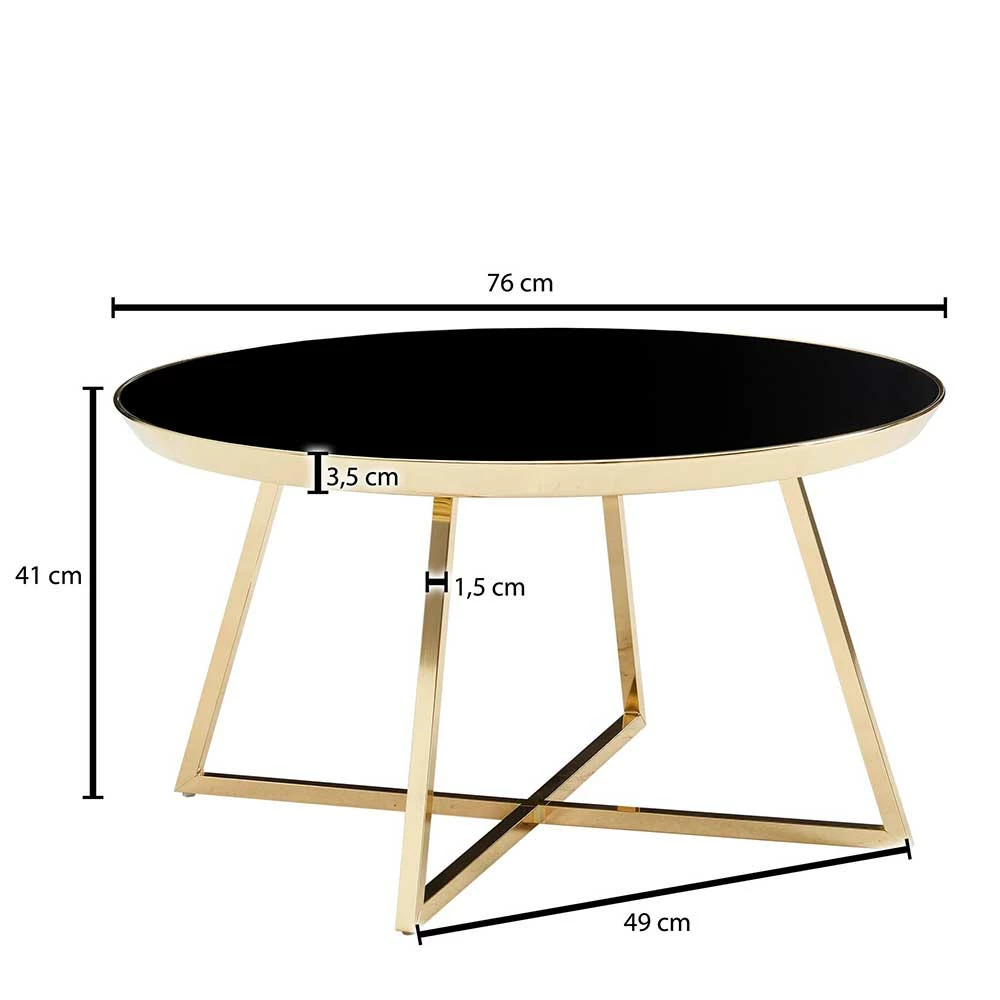 Wohnzimmertisch Aus Spiegelglas Schwarz - Corisma 5 Wohnzimmertisch Aus Spiegelglas Schwarz - Corisma – Bild 5