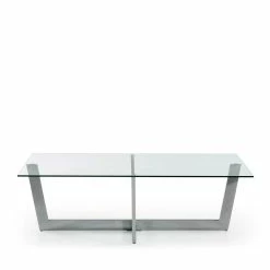 Wohnzimmertisch Mit Platte Aus Glas - Cinandra -Bouquet-shop wohnzimmertisch mit platte aus glas chrom gestell 120x70 cm cinandra 03
