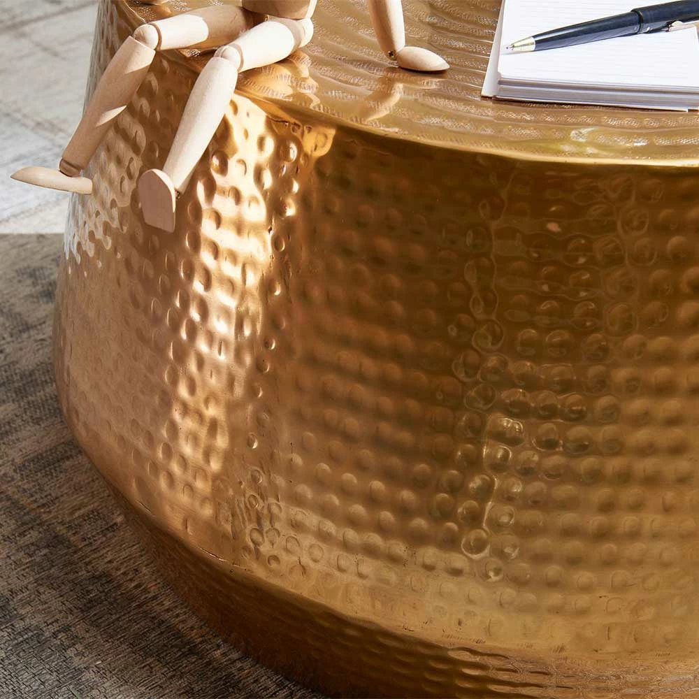Zylinderform Sofatisch In Gold Lackiert - Dronja 5 Zylinderform Sofatisch In Gold Lackiert - Dronja – Bild 5